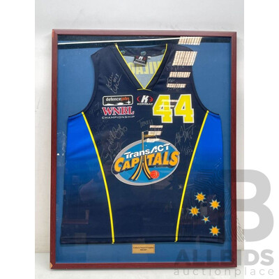 Canberra Capitals 2006/2007 Signed Framed Jersey