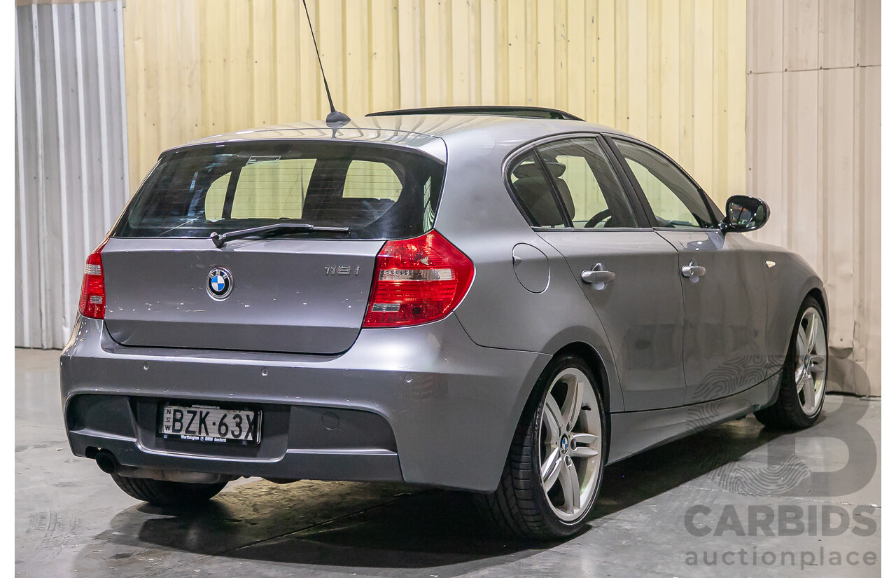 6/2011 BMW 118i M-Sport Pack E87 MY11 5d Hatchback Grey 2.0L