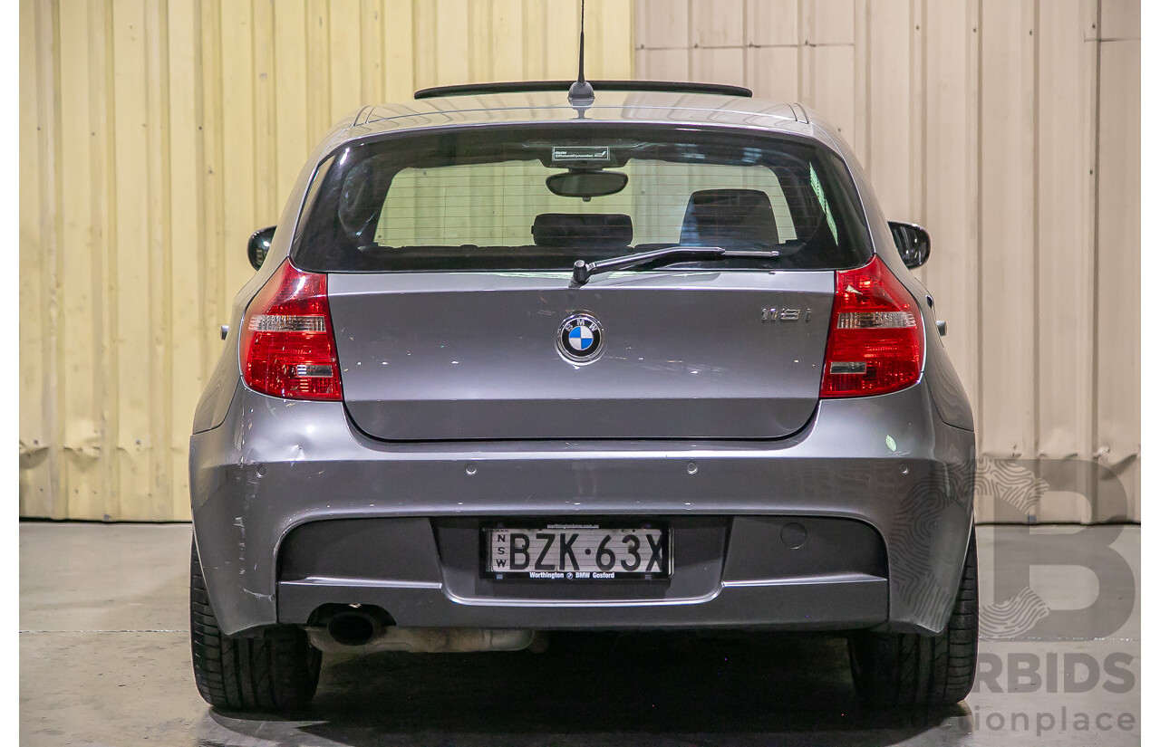 6/2011 BMW 118i M-Sport Pack E87 MY11 5d Hatchback Grey 2.0L