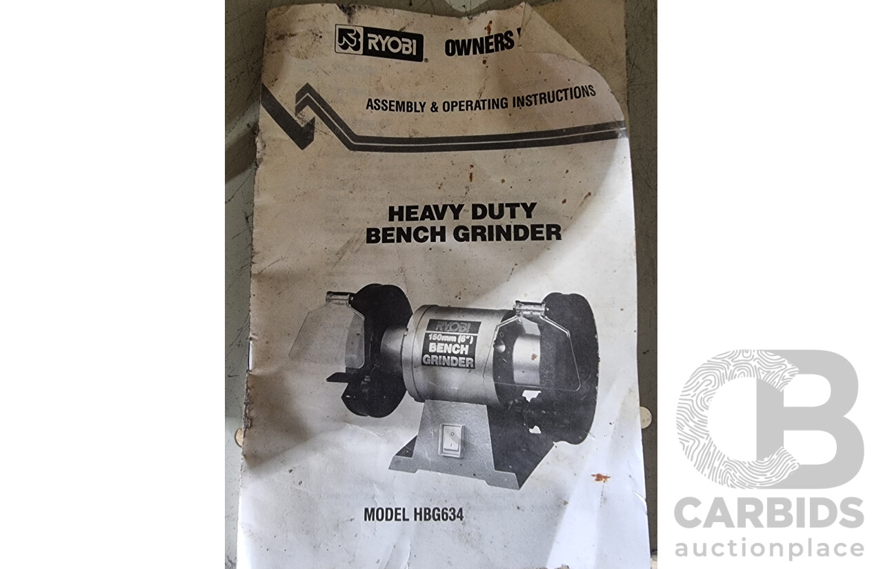 Ryobi 150mm bench online grinder