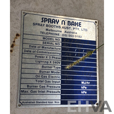 Spray N Bake KA7Auto-2 Spray Booth and Oven