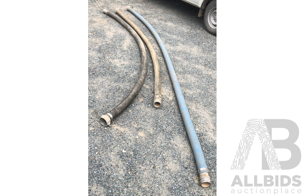 Quantitiy of Approximately 40 Industrial Hose Attachments, 3 Long 90mm Hoses and More