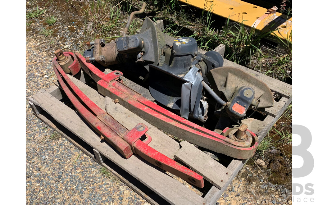 Pair of Leaf Springs and Set of Three RINGFEDER Trailer Coupling