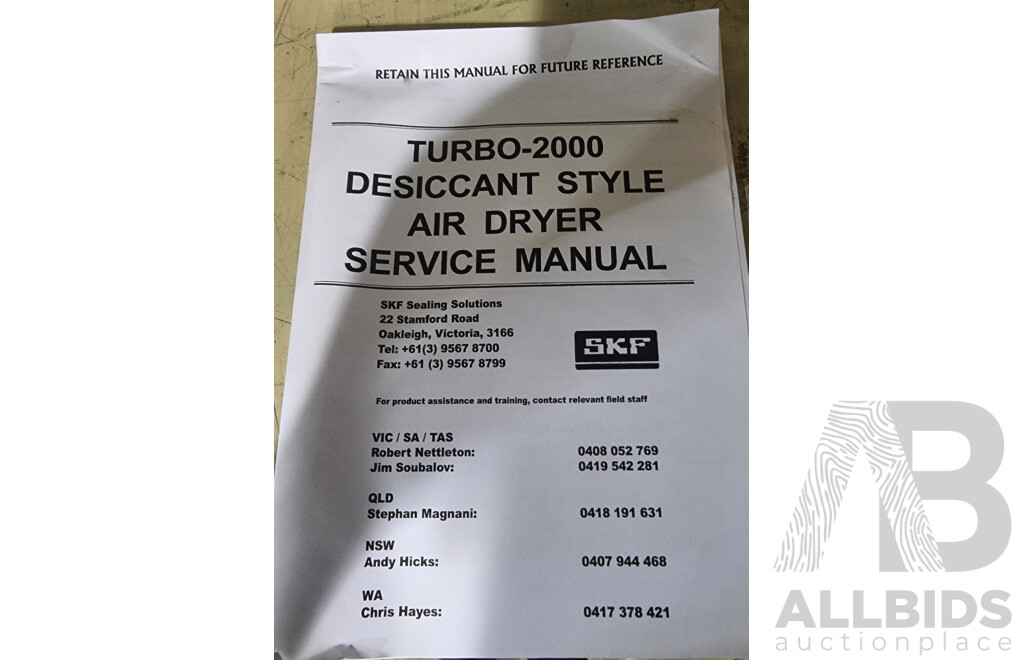 TURBO 2000 Air Dryer Service Kit