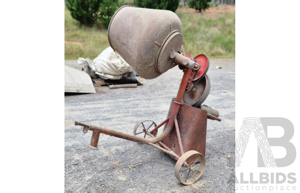 Vintage Cement Mixer with NORTON VILLIERS Petrol Engine