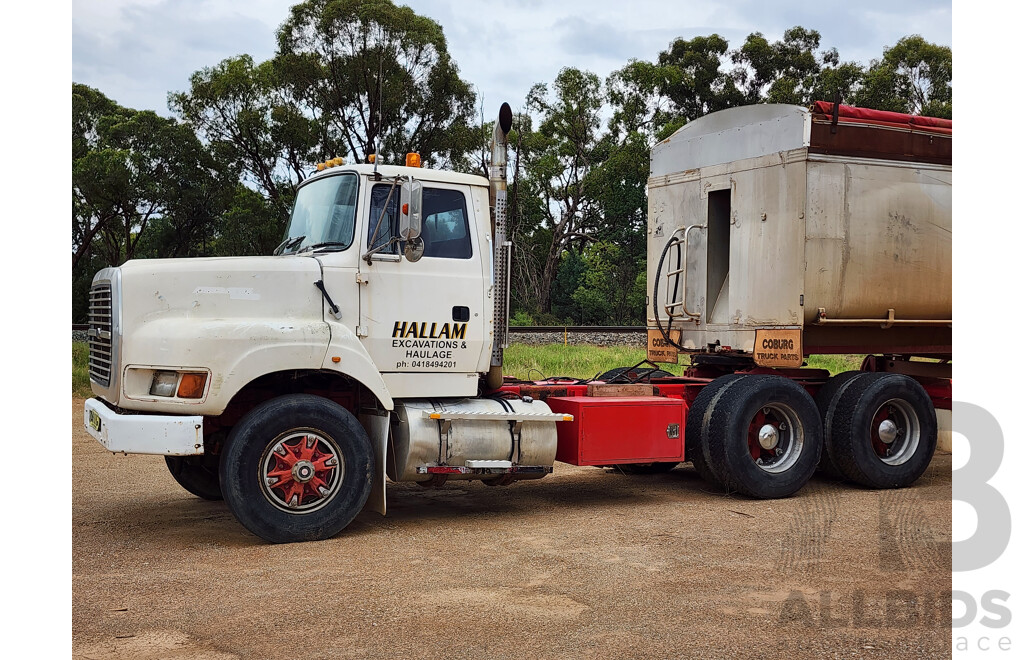 05/1993 Ford Aeromax L9000 6x4 Bogie Prime Mover 2d Cab Chassis White Turbo Diesel 420HP