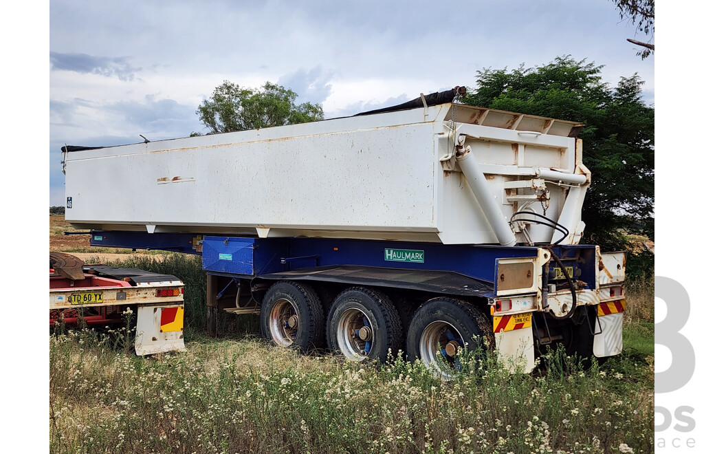 08/2010 Haulmark Trailers 3ST37 Road Train Tri Axle 8m Side Tipper W Hydraulics