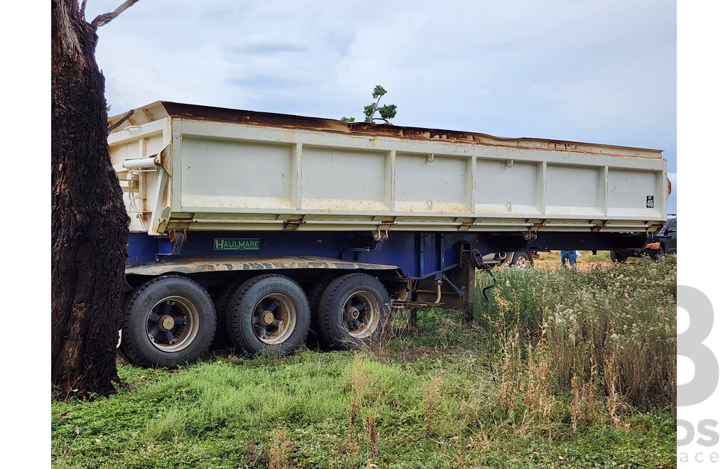 08/2010 Haulmark Trailers 3ST37 Road Train Tri Axle 8m Side Tipper W Hydraulics