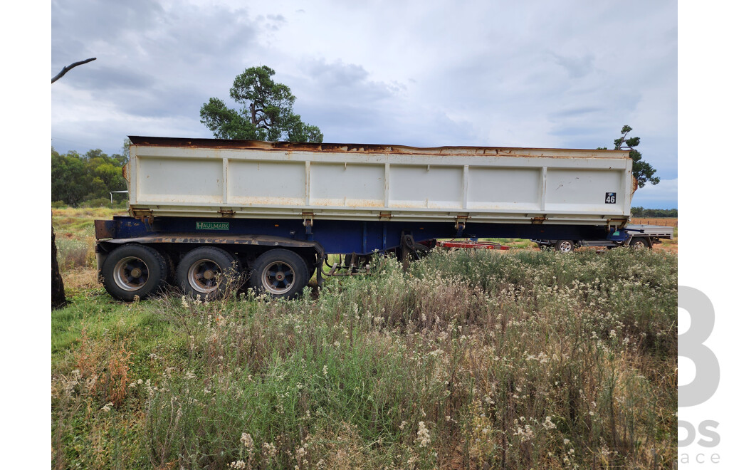 08/2010 Haulmark Trailers 3ST37 Road Train Tri Axle 8m Side Tipper W Hydraulics