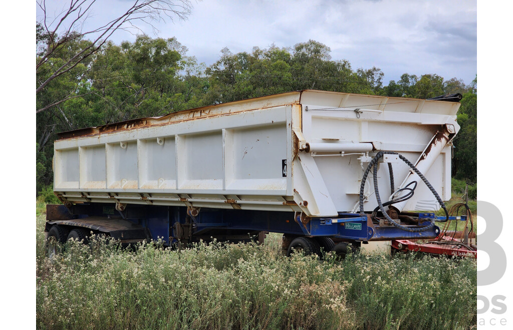 08/2010 Haulmark Trailers 3ST37 Road Train Tri Axle 8m Side Tipper W Hydraulics