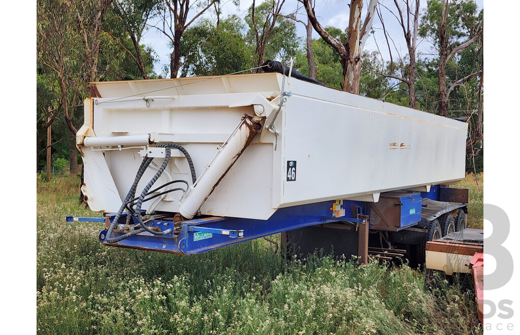 08/2010 Haulmark Trailers 3ST37 Road Train Tri Axle 8m Side Tipper W Hydraulics