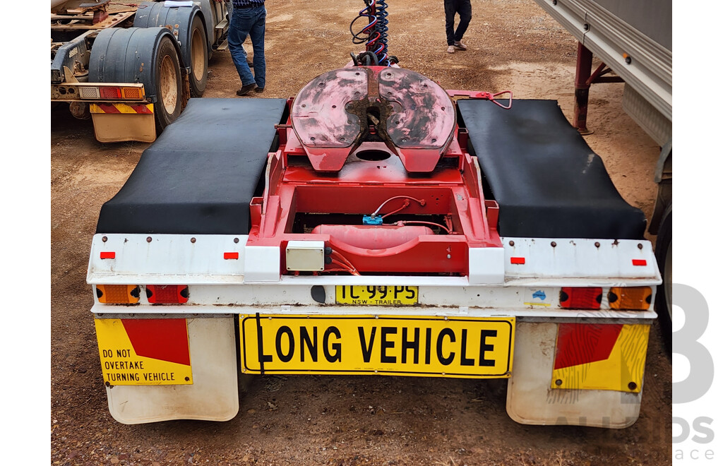 01/1980 Home Made Dual Axle Bogie Wheel Dolly W Side Tipper Hydraulics