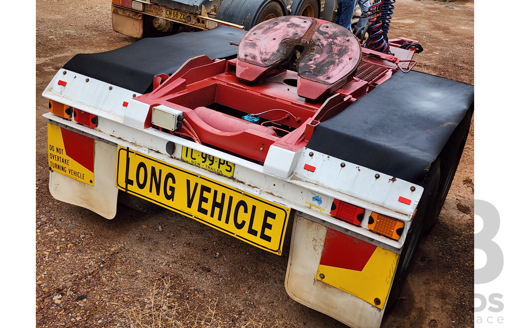 01/1980 Home Made Dual Axle Bogie Wheel Dolly W Side Tipper Hydraulics