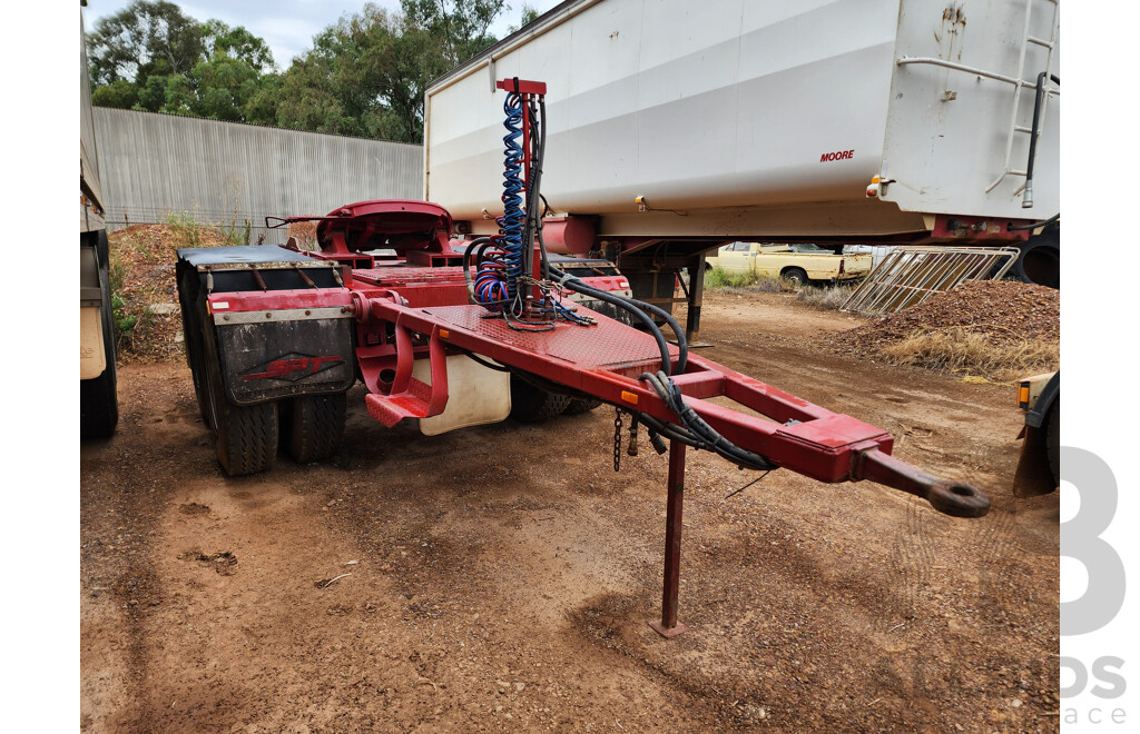 01/1980 Home Made Dual Axle Bogie Wheel Dolly W Side Tipper Hydraulics