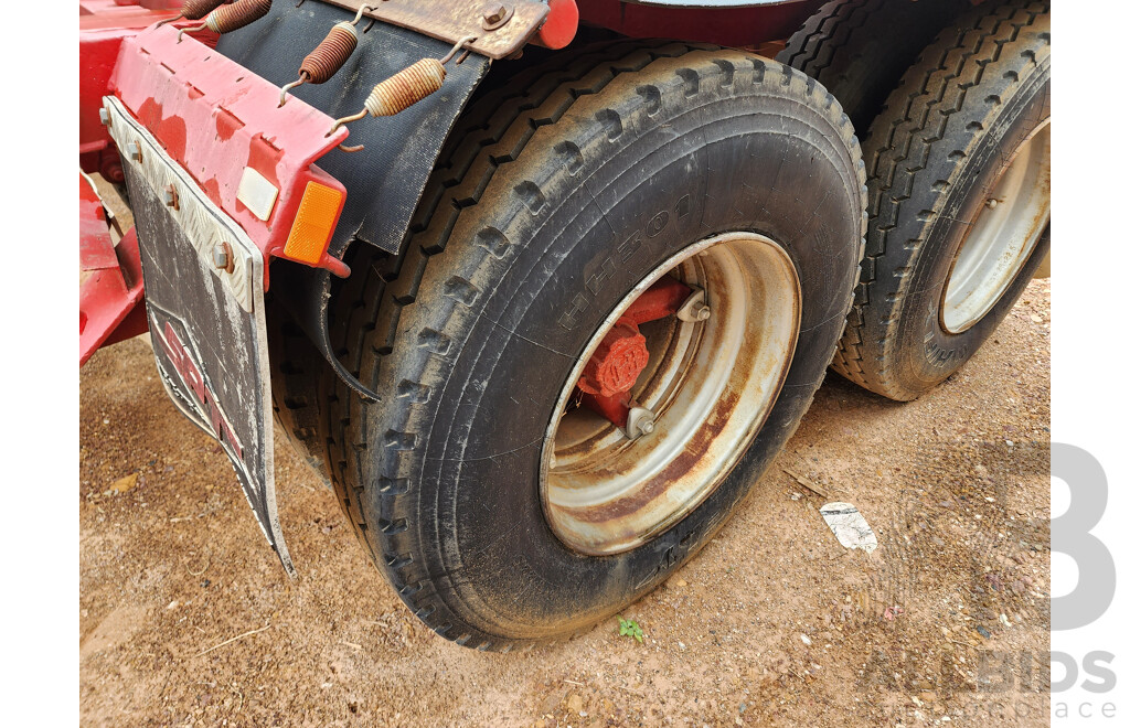 01/1980 Home Made Dual Axle Bogie Wheel Dolly W Side Tipper Hydraulics