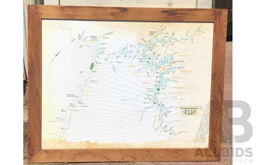 Framed Vintage Map of Yass