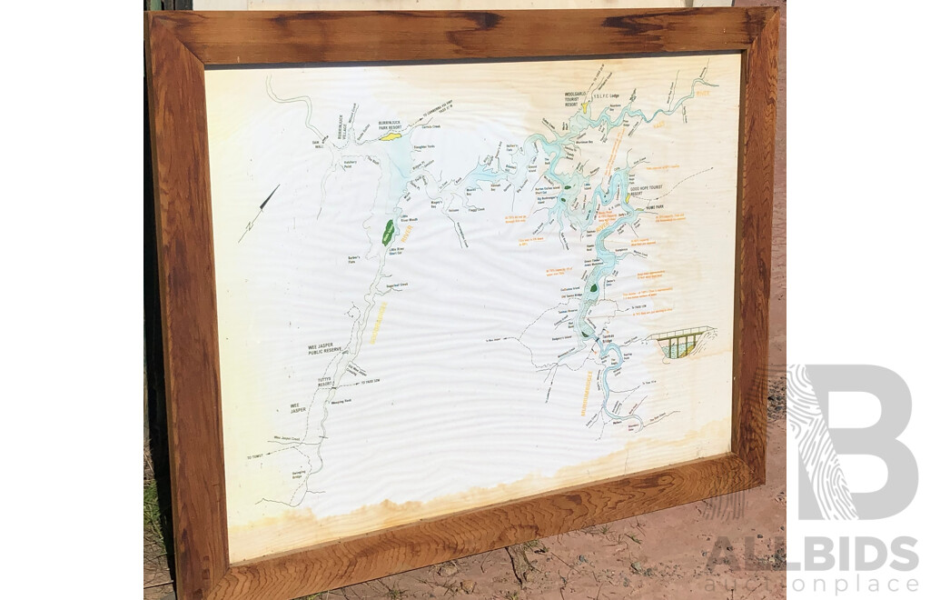 Framed Vintage Map of Yass