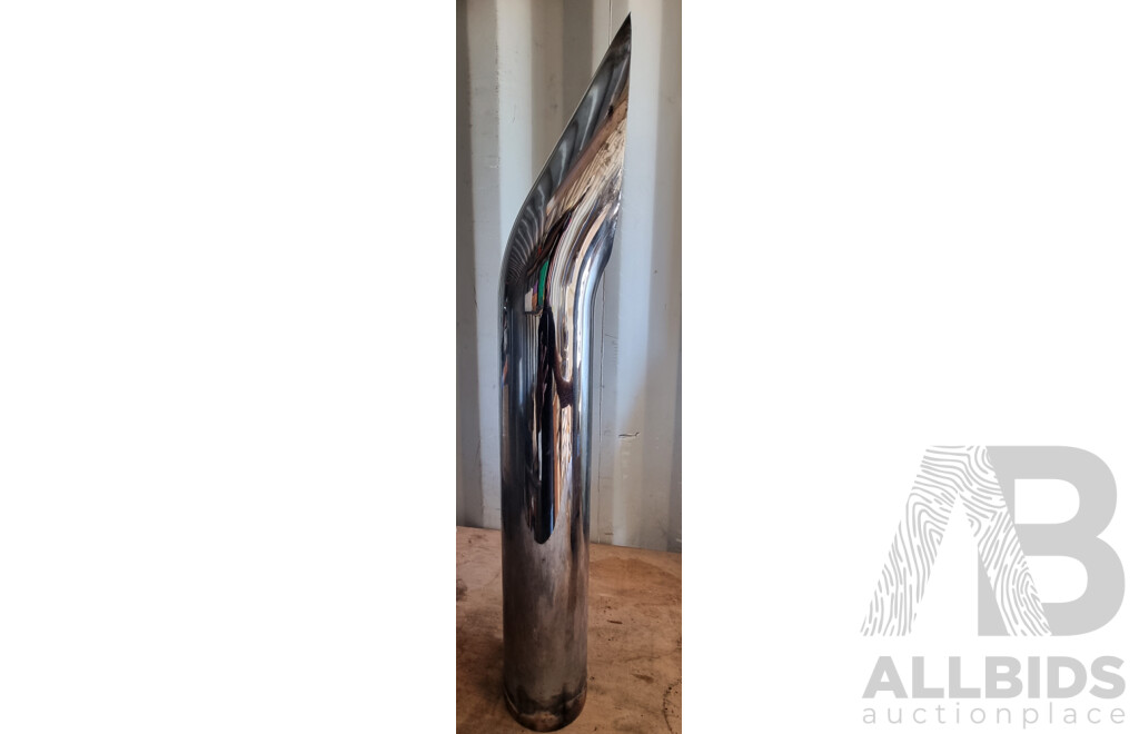 Pair of Chrome Exhaust Stacks - Curved Top & Straight Top