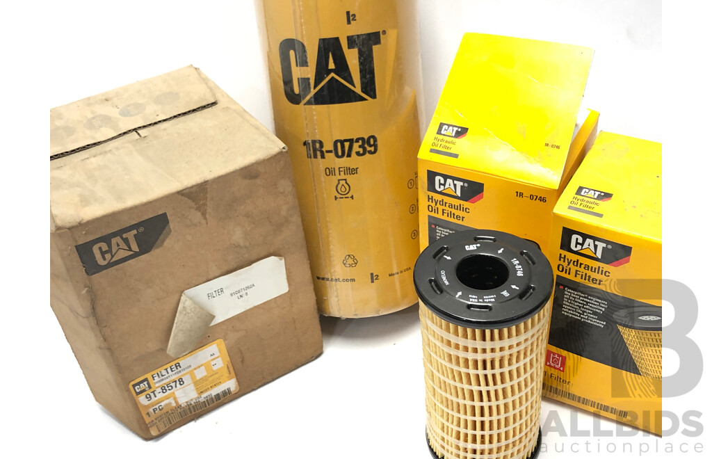 1x Cat 1R-0739 Oil Filter Assembly, 2x Cat 1R-0746 Hydraulic/Transmission Oil Filters and 1x Cat 9T-8578 Advanced Efficency Hydraulic Filter  ORP $179.00