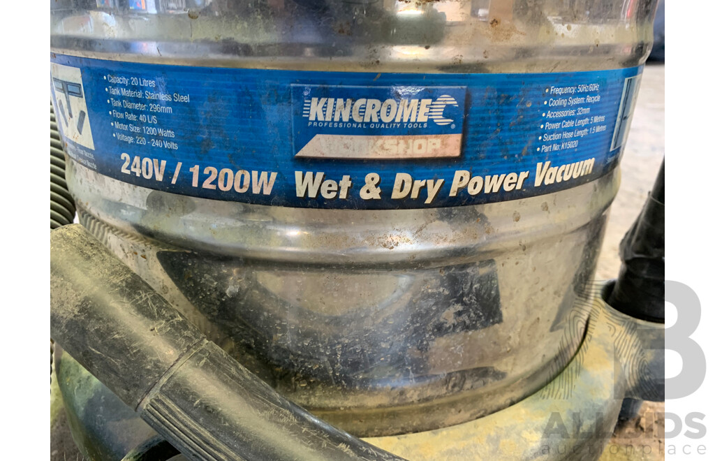 Kincrome Industrial Wet and Dry Vacuum