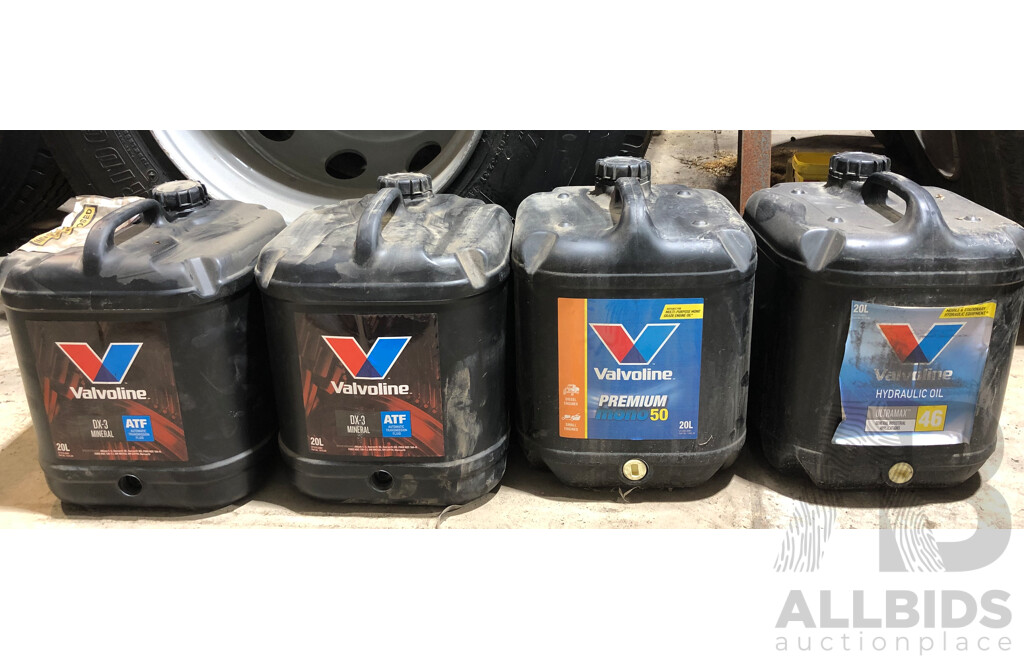Four 20L Valvoline Motor and Engine Care Products
