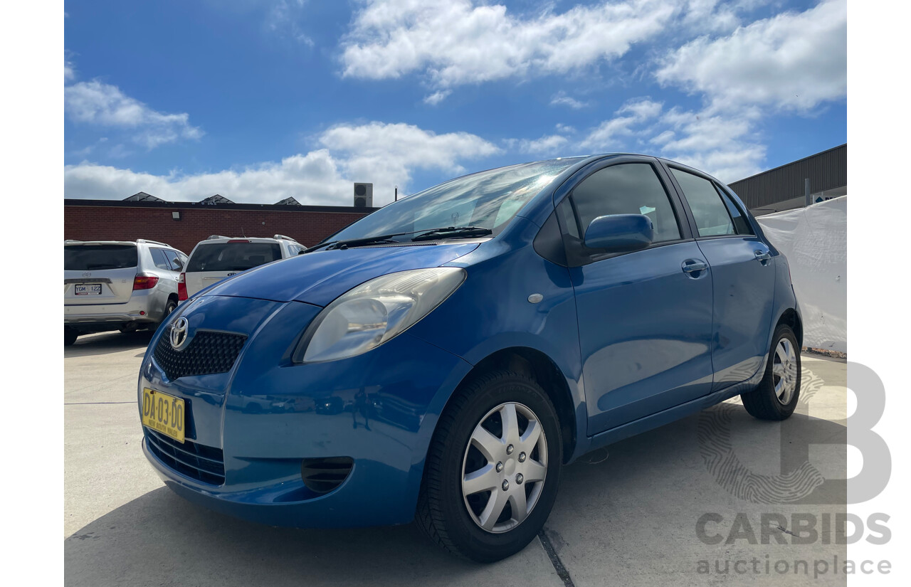 03/08 Toyota Yaris YR FWD NCP90R 5D Hatchback Blue 1.3L