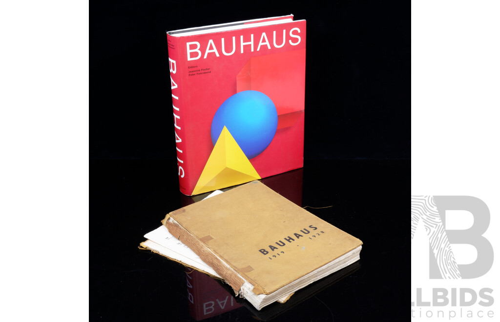 Bauhaus, Edited by Fielder & Feierabend, Koneman, 1999, Hardcover Iwth Dust Jacket Along with Bauhaus 1919 to 1928, Edited by Bayer, Gropius & Gropius, George Allen & Unwin, 1939
