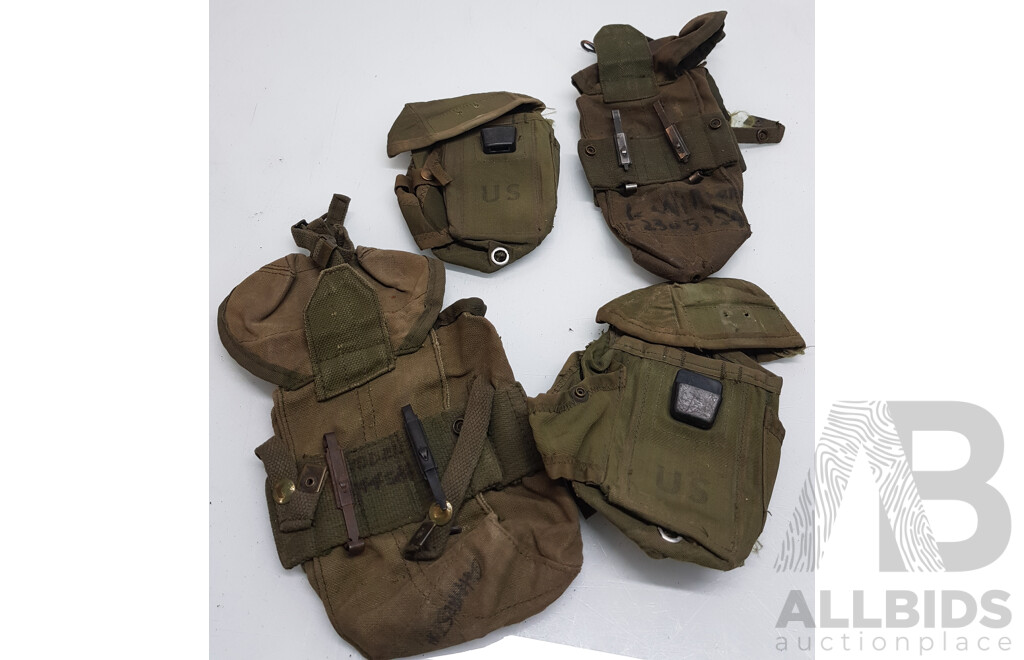 Selection of Assorted Vintage Military Bags and Memorabilia