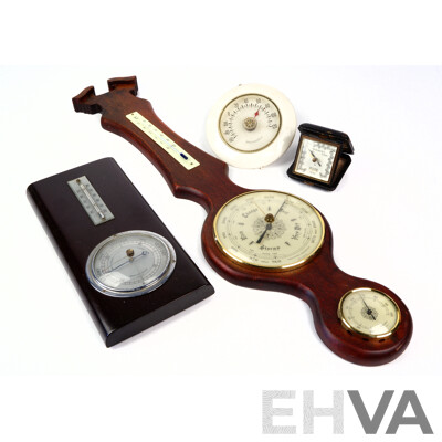 Collection Weather Predicting Devices Including Wall Mounted Barometer, Portable German Veranderlich Regen Schon Barometer and More