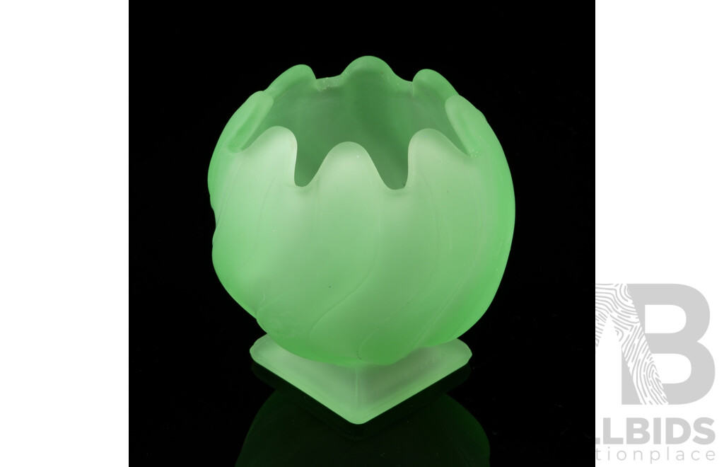 Vintage Uranium Glass Vase