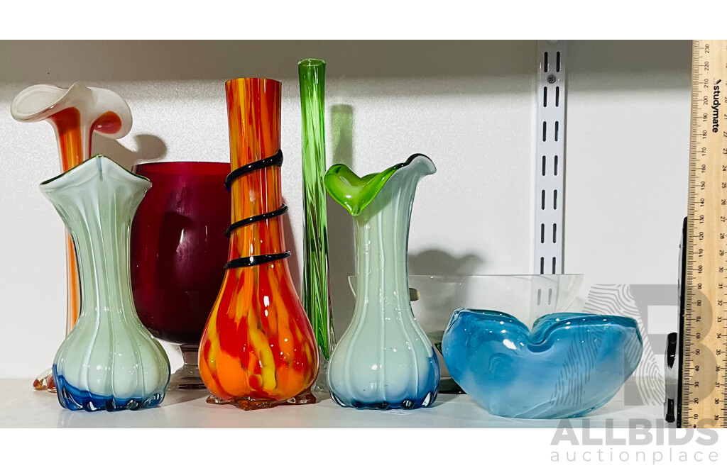 Collection of Retro and Other Art Glass, Contemporary