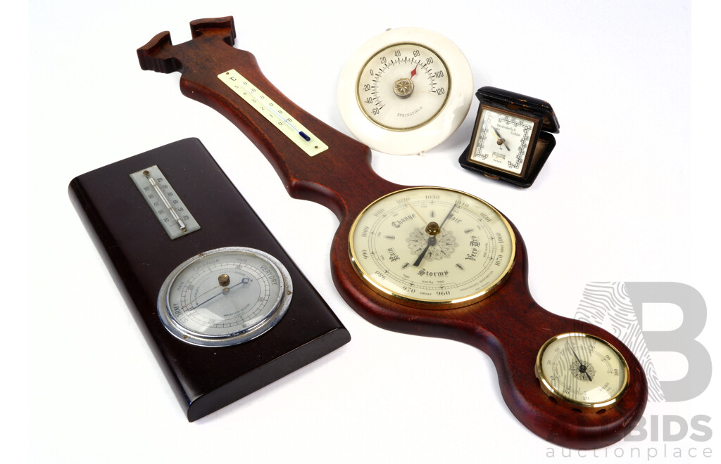 Collection Weather Predicting Devices Including Wall Mounted Barometer, Portable German Veranderlich Regen Schon Barometer and More