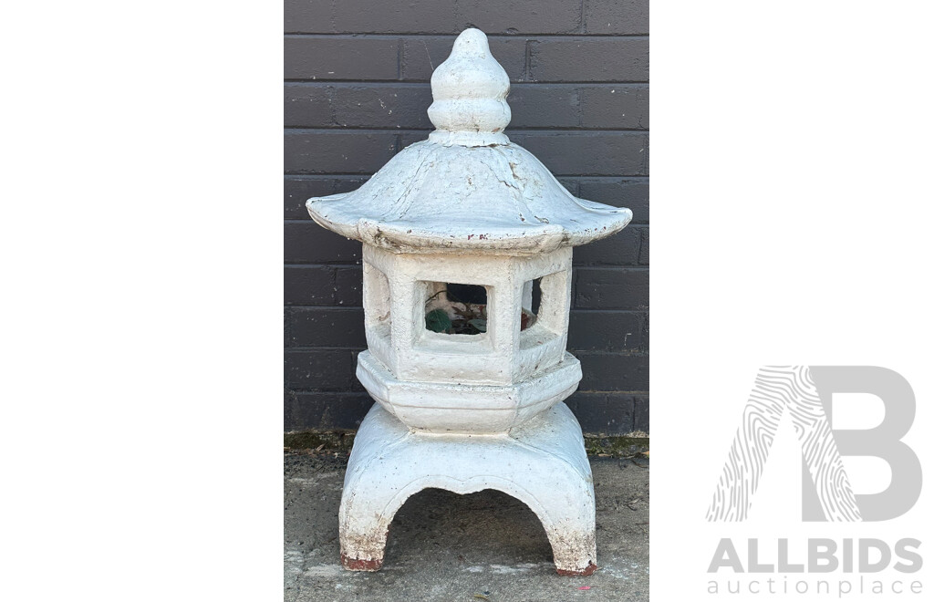 Large Painted Concrete Garden Pagoda