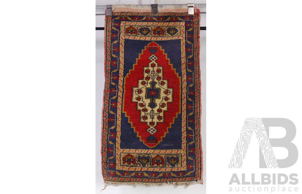 Collection Three Hand Knotted Anatolian and Persian Wool Yastik Rugs