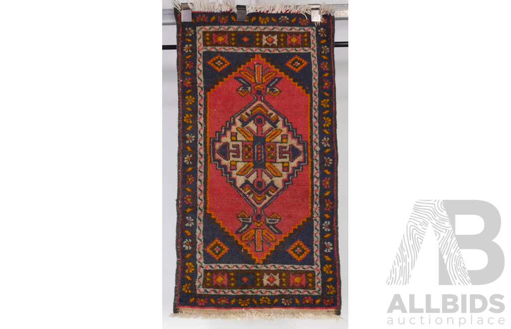 Collection Three Hand Knotted Anatolian and Persian Wool Yastik Rugs