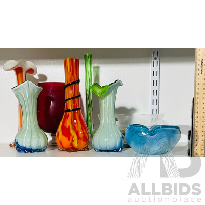 Collection of Retro and Other Art Glass, Contemporary