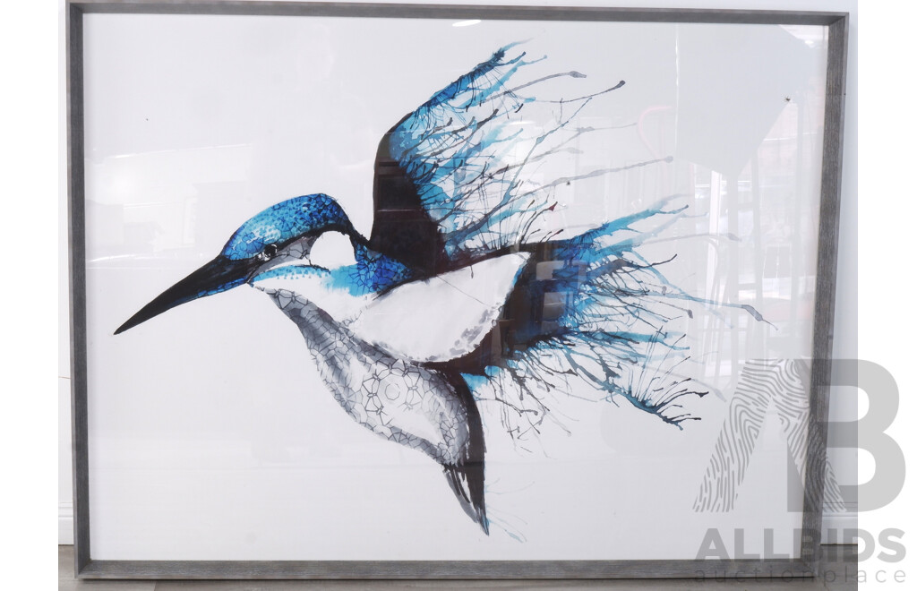 Large Framed Hummingbird Print