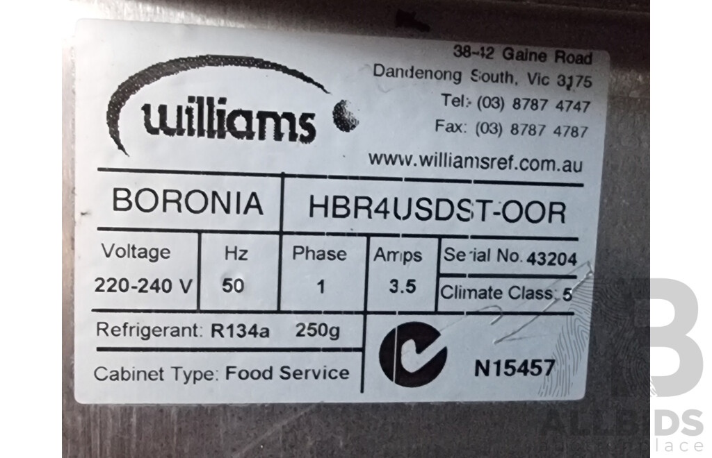 WILLIAMS 3 Door Refregirator Unit