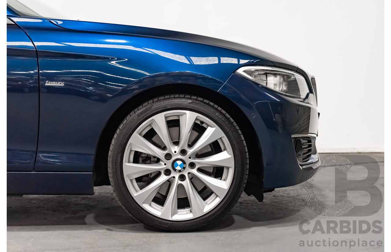05/18 BMW 2 Series 230i LUXURY LINE RWD F22 LCI Auto MY18 2D Coupe Mediterranean Blue Metallic Turbo 2.0L