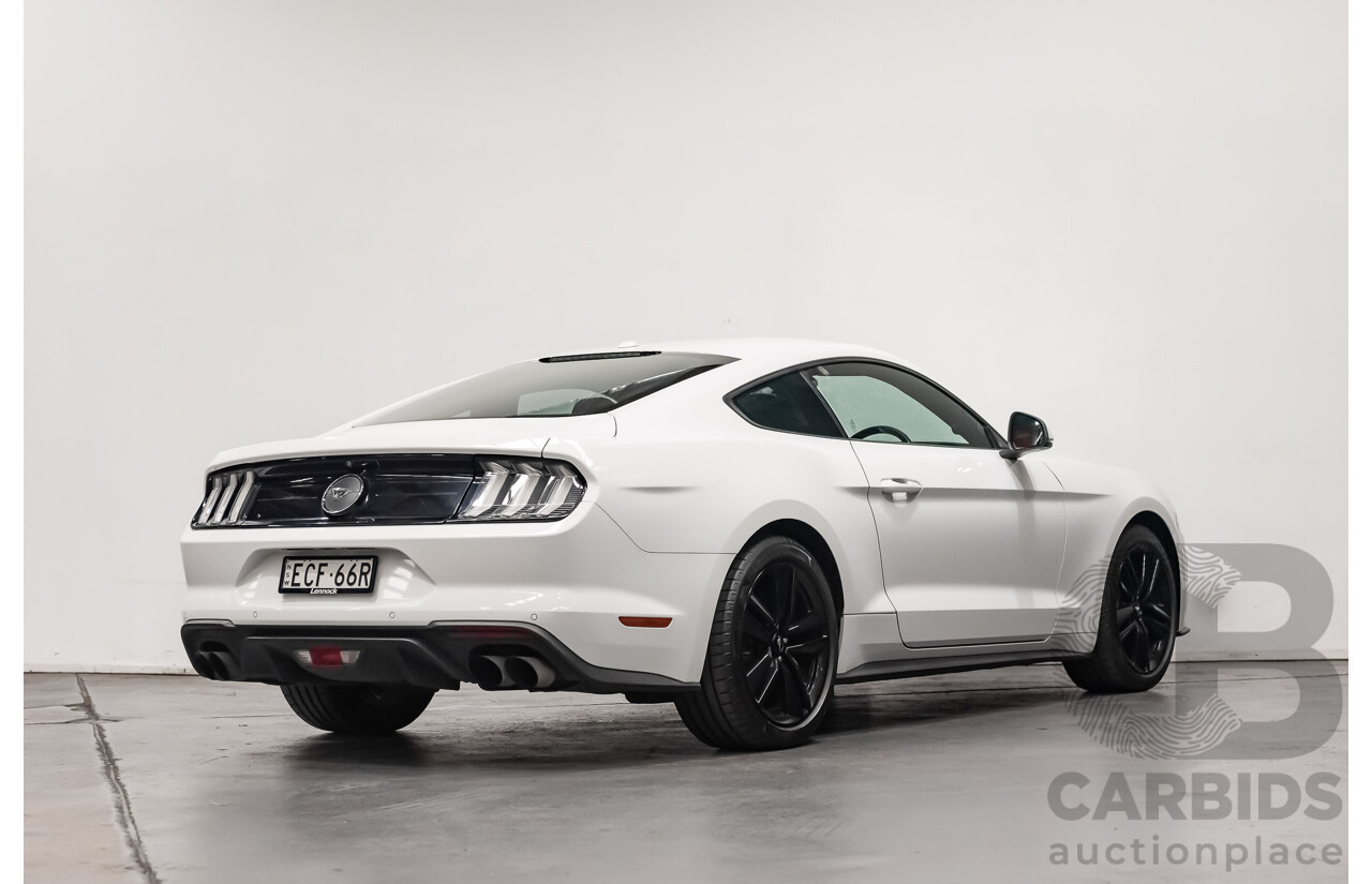 08/2018 Ford Mustang Fastback EcoBoost FN MY18 2D Coupe Oxford White Turbo 2.3L