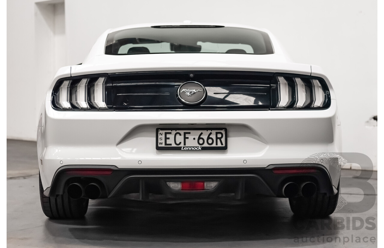 08/2018 Ford Mustang Fastback EcoBoost FN MY18 2D Coupe Oxford White Turbo 2.3L