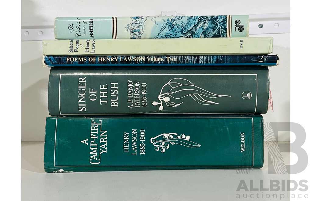 Collection Books of Australain Literary Interest Including a B Patterson and Henry Lawson