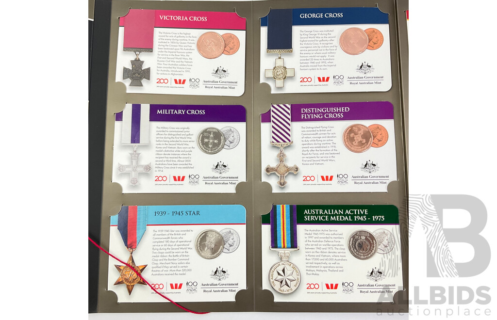 Australian 2017 Legends of the ANZACS Fourteen Coin Set