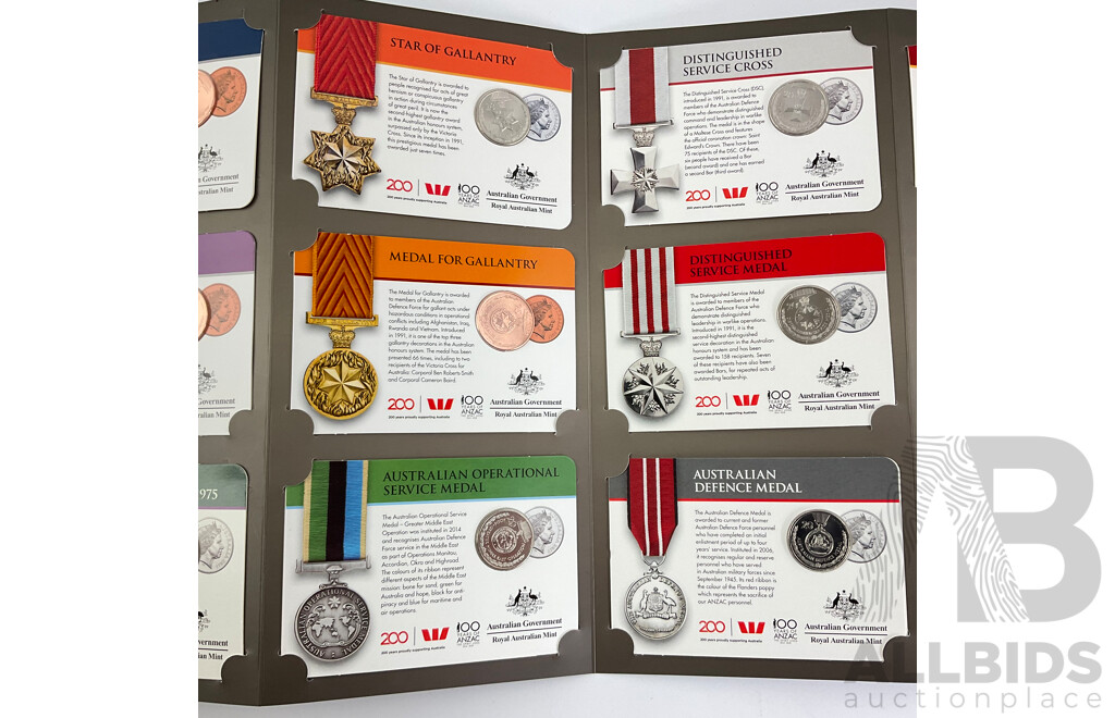 Australian 2017 Legends of the ANZACS Fourteen Coin Set