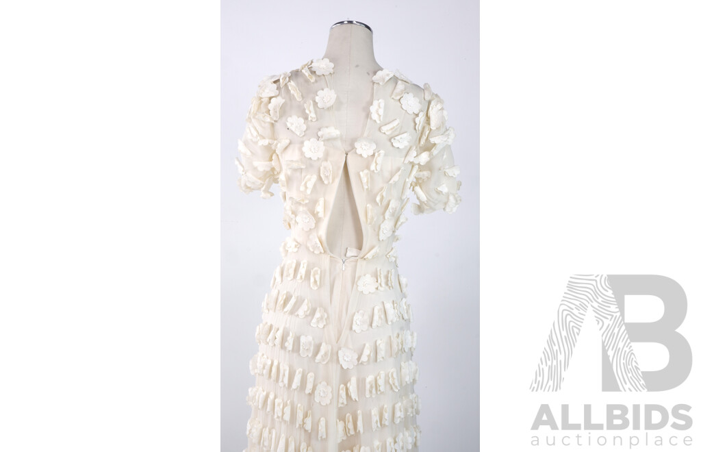 Vintage Couture Wedding Dress Made by Reputable Atlier Le Louvre, Melbourne C.1972