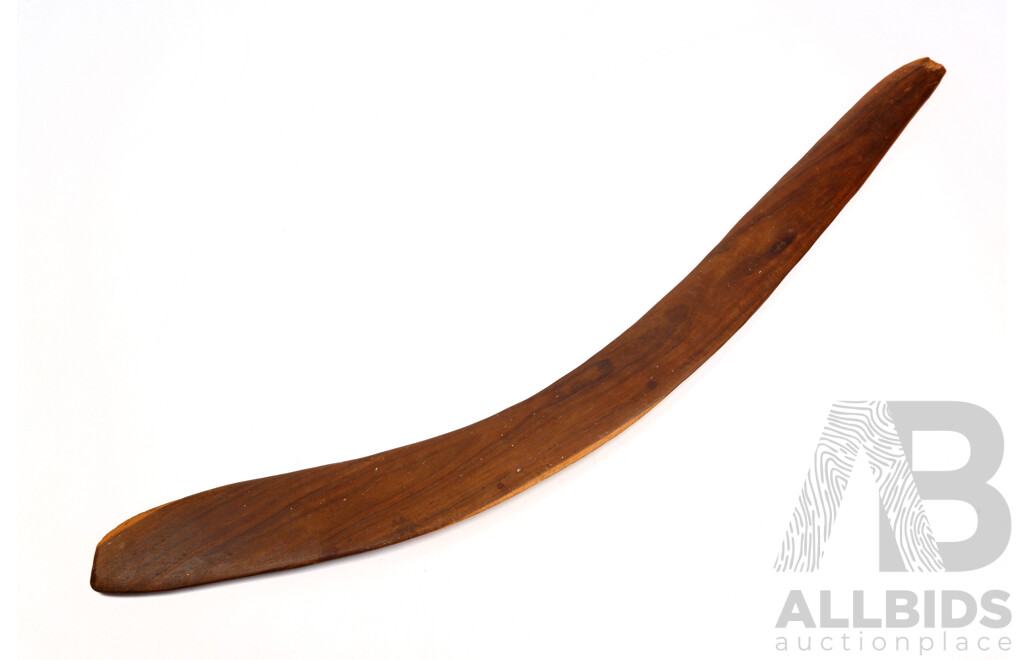 Hand Carved Australian Indigenous Aboriginal Mulga Wood Boomerang