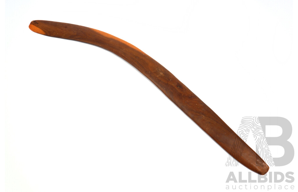 Hand Carved Australian Indigenous Aboriginal Mulga Wood Boomerang