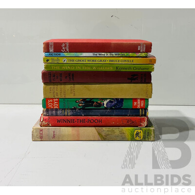 Collection Classic Childrens Literature Including Wind in the Wilows. Winnie the Pooh and More