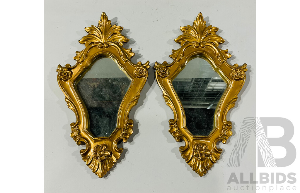 Pair of Decorative Gilded Wall Mirrors