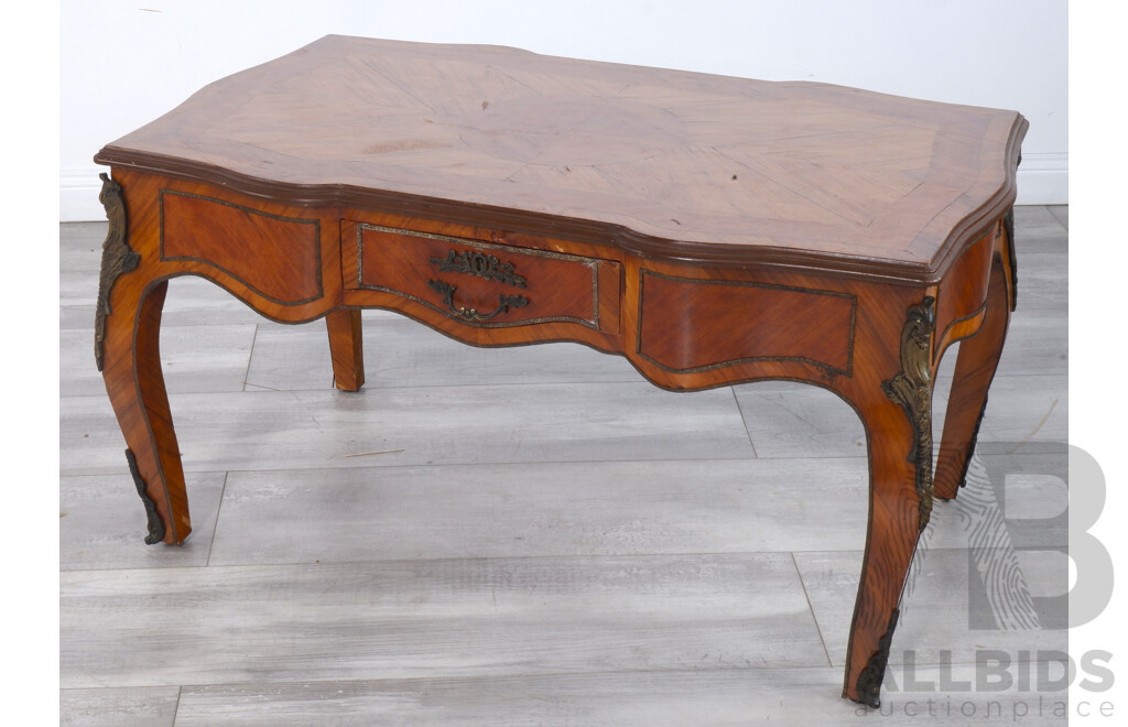 French Style Veneered Coffee Table with Ormilou Mounts